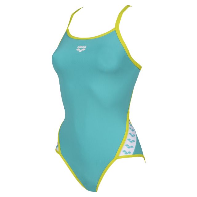 Arena Women's Team Stripe Super Fly Back One Piece (Mint-soft green)