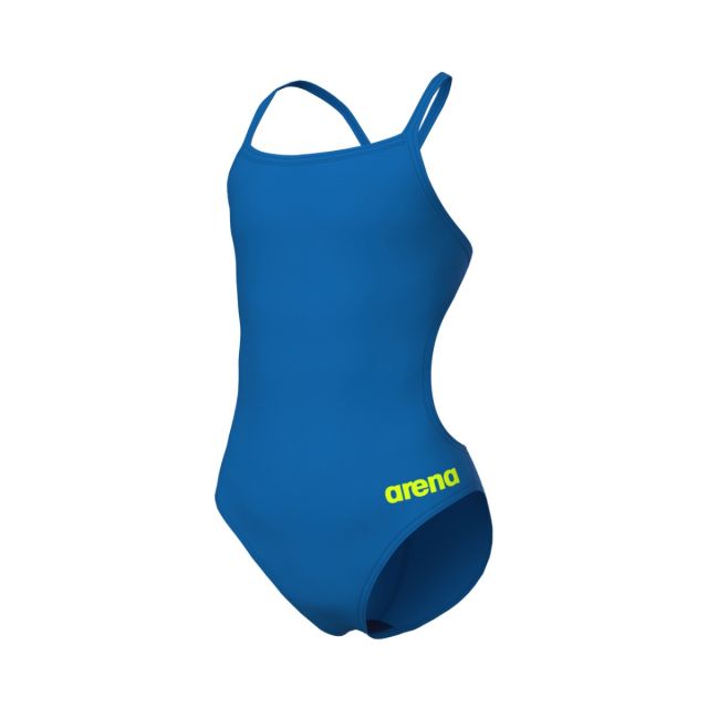 ARENA GIRLS' TEAM SWIMSUIT CHALLENGE SOLID (860-BLUE RIVER-ARTIC LIME)