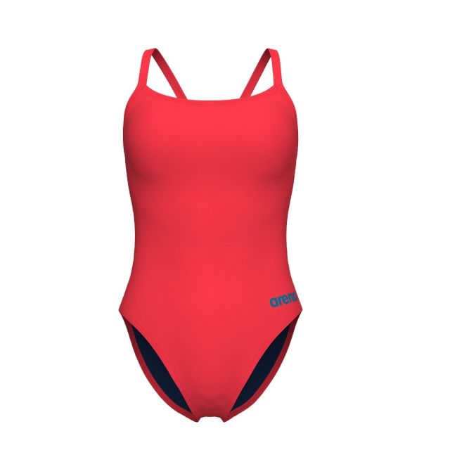 ARENA WOMEN'S TEAM SWIMSUIT CHALLENGE SOLID (300-BRIGHT CORAL)