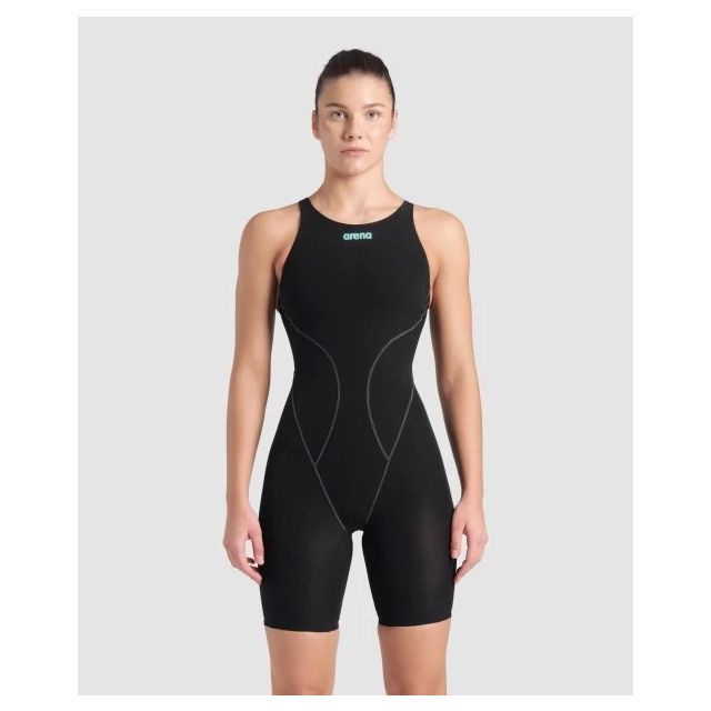 Arena Women's Powerskin Impulso Open Back (100 Black Teal)