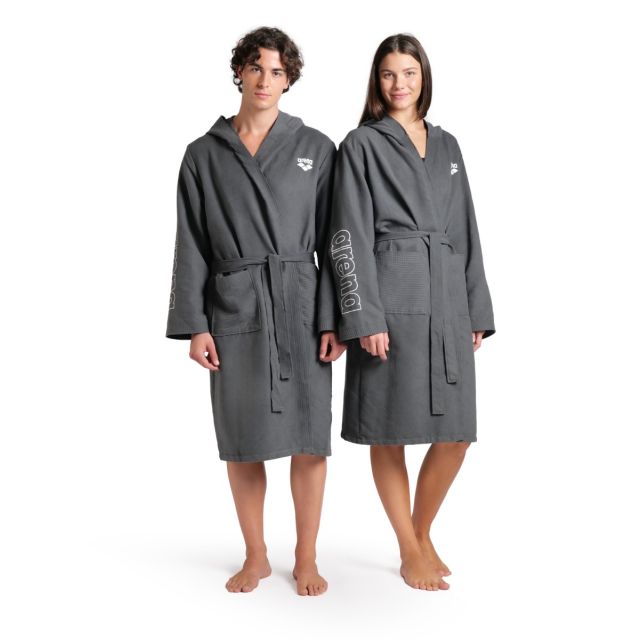 Arena Zeal Microfiber Bathrobe (510 - Asphalt-White)