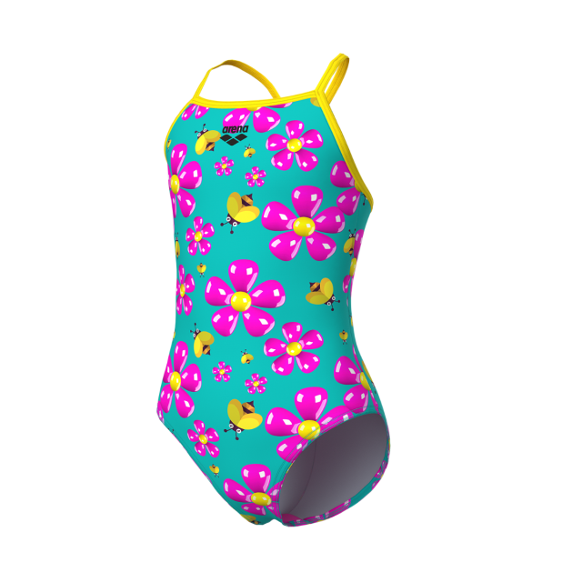 Αrena Spring Swimsuit Light Drop Back – Παιδικό Ολόσωμο Μαγιό|830 | WATER MULTI-YELLOW STAR