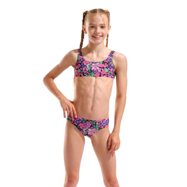 Arena Girls Water Print Bikini Bralette Παιδικό Μαγιό Μπικίνι
