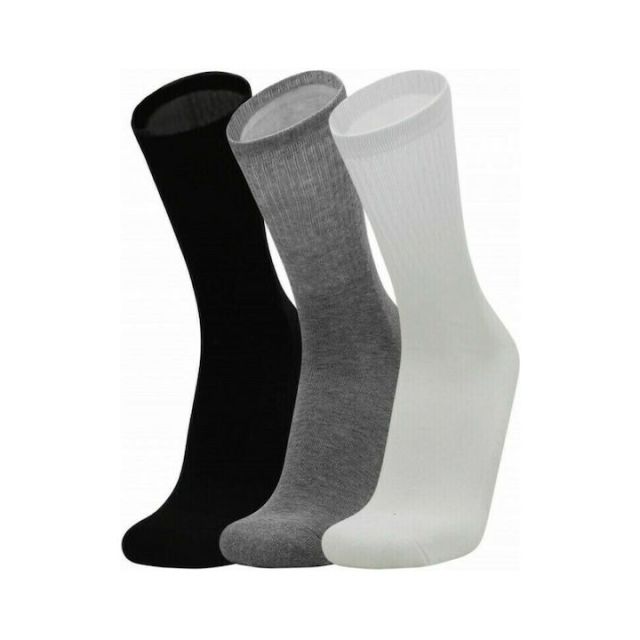 Xcode Κάλτσες 3 Ζεύγη Λευκό/Μαύρο/Γκρί