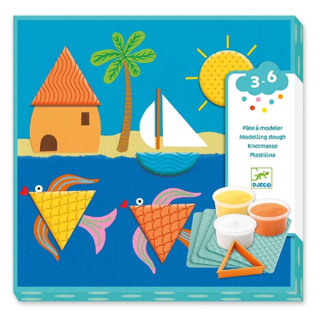 Djeco Πλαστοζυμαράκι με μοτίβα και φόρμες σχήματα 'Θάλασσα'