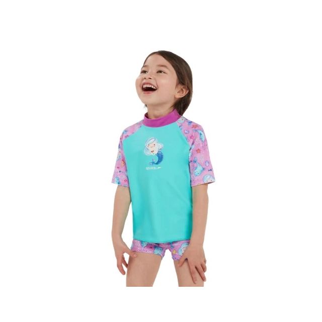 Speedo Παιδικό σετ ηλιοπροστασίας Short Sleeve Printed Rash Top Set