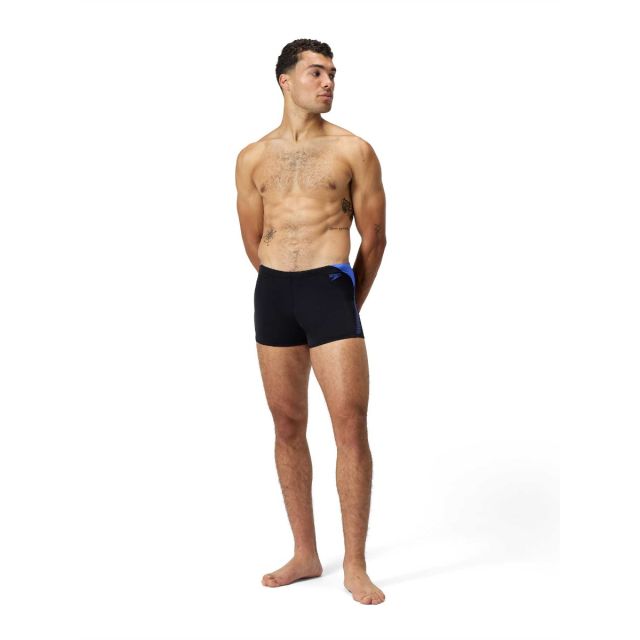 Speedo Mens Hyperboom Splice Aquashort 8-00302015334 Black / Cobalt Pop