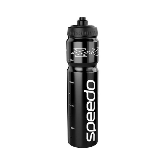 Speedo 1LTR Water Bottle "Black/White"