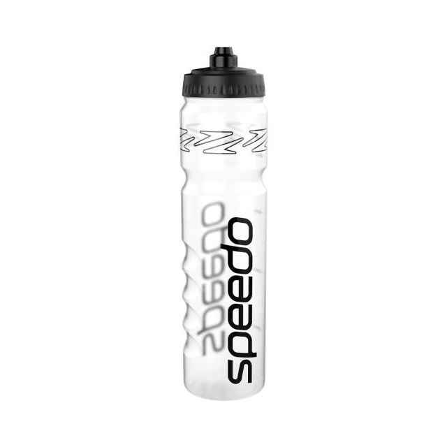 Speedo 1LTR Water Bottle "Clear/Black"