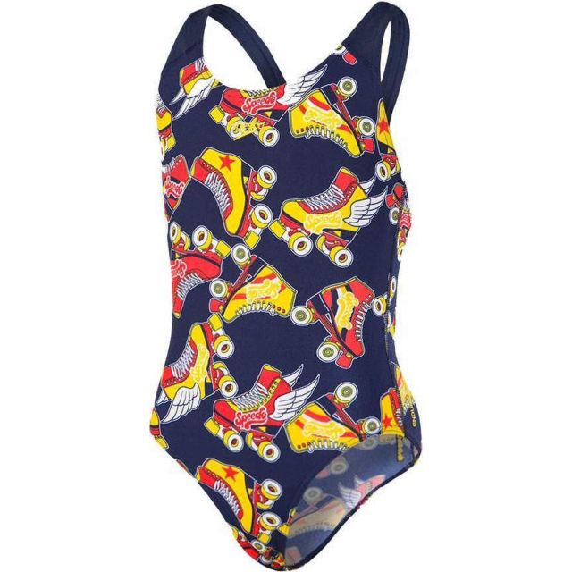 Allover Splashback Swimsuit (Navy/Orange) 8-07386C868