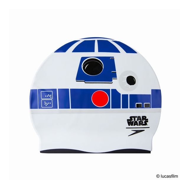 Speedo Star Wars R2-D2 Junior Swim Cap (White/Northern/Silver/Risk Red) 8-08386C631