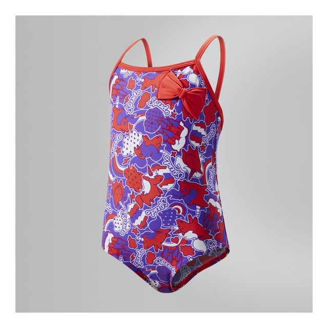 Bow Swimsuit (Pink/Blue)