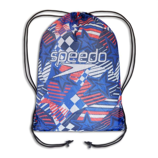Speedo Printed Mesh Bag XU Red/White/Blue
