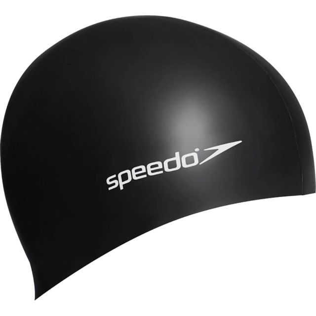Speedo Plain Flat Silicone cap (black)