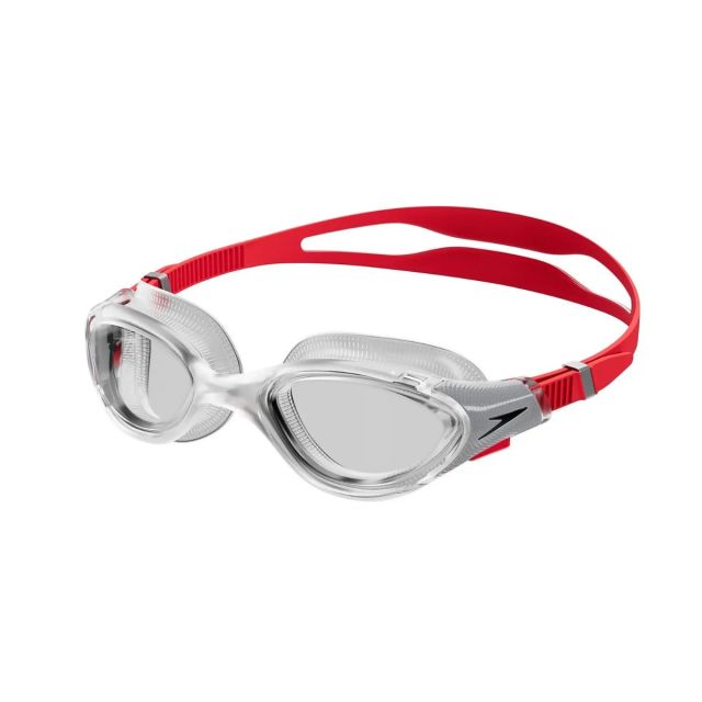 Speedo Biofuse 2.0 Goggles (Fed Red / Silver / Clear)