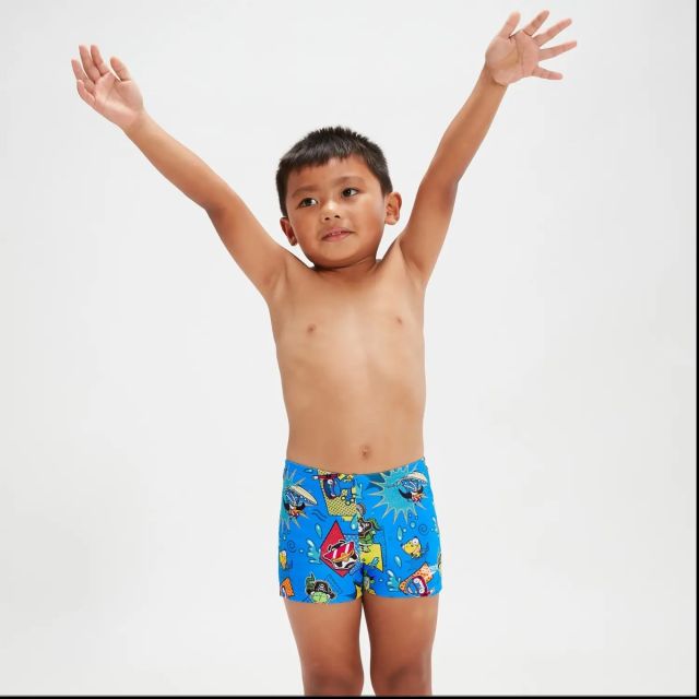 Speedo Infant Boy's Learn To Swim Aquashorts (Blue/Yellow)