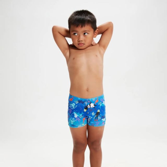 Speedo Infant Boy's Learn To Swim Aquashorts Blue/White