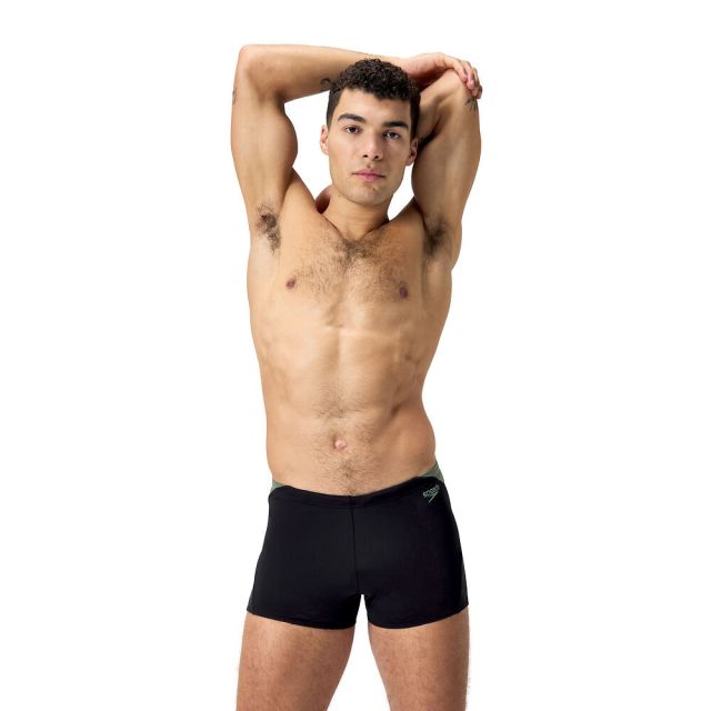 Speedo Mens Hyperboom Splice Aquashort "Black /Country Green"