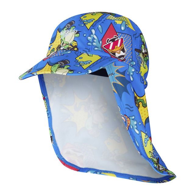 Speedo Boy's Learn To Swim Sun Protection Hat ( Bondi / Canary / Cherry Pink )