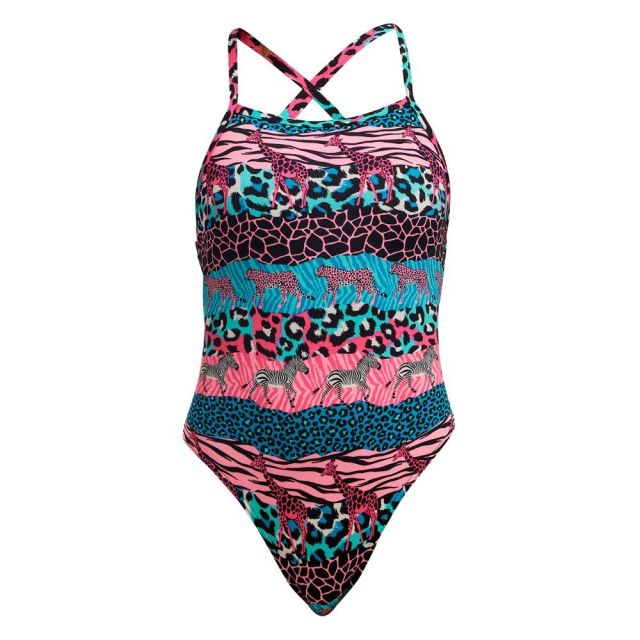 Funkita Girl's Strapped In One Piece "Wild Things"