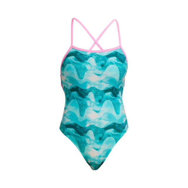 Funkita Ladies Strapped In One Piece "Teal Wave"