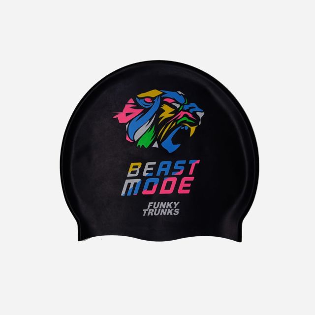 Funky Silicone Swimming Cap "Beast Mode"