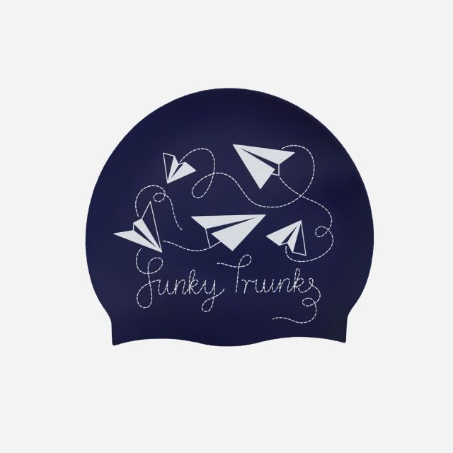 Funky Trunks Silicone Swimming Cap "Paper Plain"