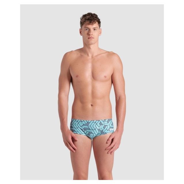 ARENA MEN'S LOW-WAIST SHORT ARENA ESCAPE "580 BLACK-WATER BLUE MULTI"