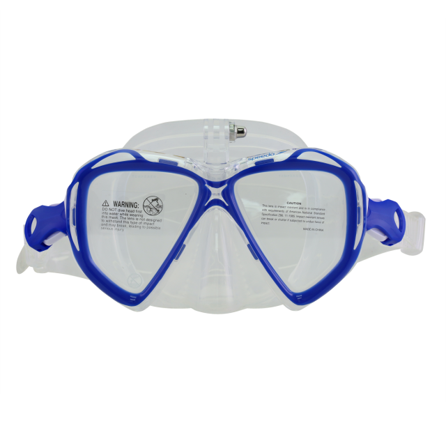 Speedo Sport Adult Dual Lenses Mask With Camera Mount "Blue"