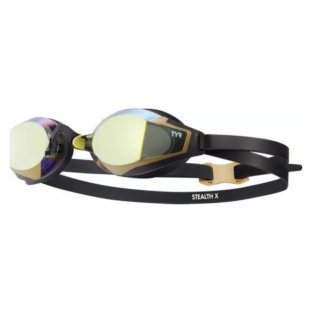 TYR STEALTH-X MIRRORED PERFORMANCE GOGGLES (751 GOLD/BLACK)
