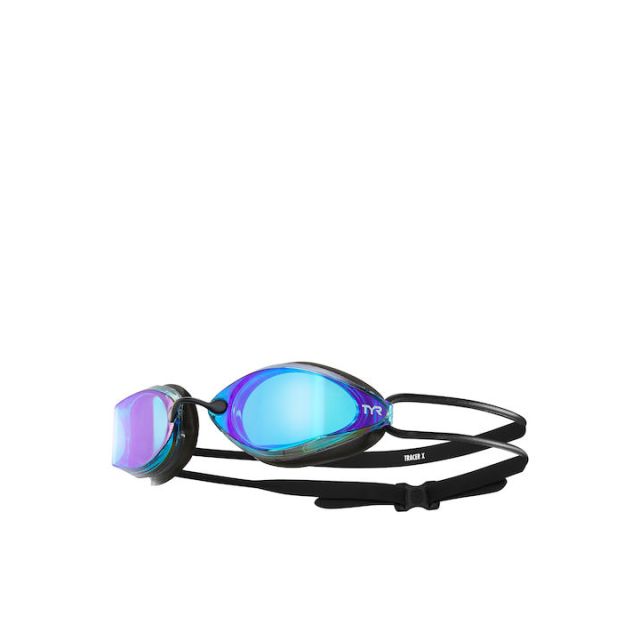 TYR TRACER-X RACING MIRRORED ADULT GOGGLES (BLUE-BLACK)
