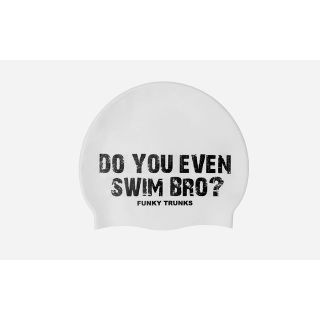 Funky Silicone Swimming Cap | White Swim Bro