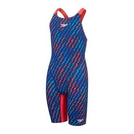 Speedo Fastskin Junior Endurance+ Max Openback Kneeskin "Bolt/Cerulean Blue/Flame Red"