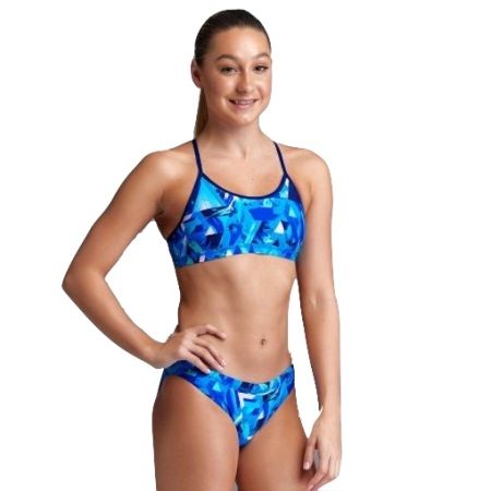 Funkita Girl's - Racerback Two Piece - Bashed Blue