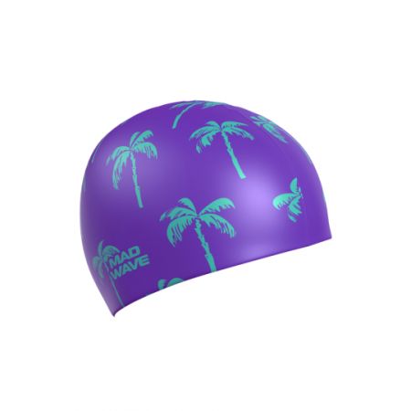 Mad Wave Silicone Swim Cap "Palms"
