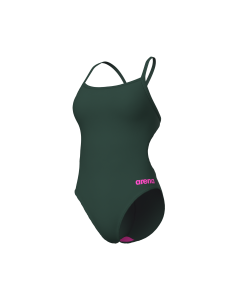 Arena Women’s Team Swimsuit Challenge Solid – Γυναικείο Ολόσωμο Μαγιό | 609 | DARK SAGE-SHOCKING PINK