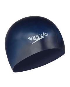 Speedo Plain Flat Silicone cap (Navy)