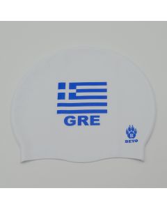 Beyo σκουφάκι κολύμβησης με σημαία της Ελλάδας (Λευκό)