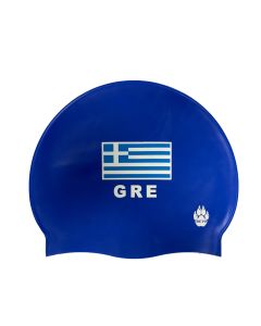 Beyo σκουφάκι κολύμβησης με σημαία της Ελλάδας (μπλέ)