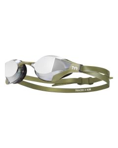 TYR ADULT TRACER-X RZR MIRRORED RACING GOGGLES (258 Smoke/Green/Green)
